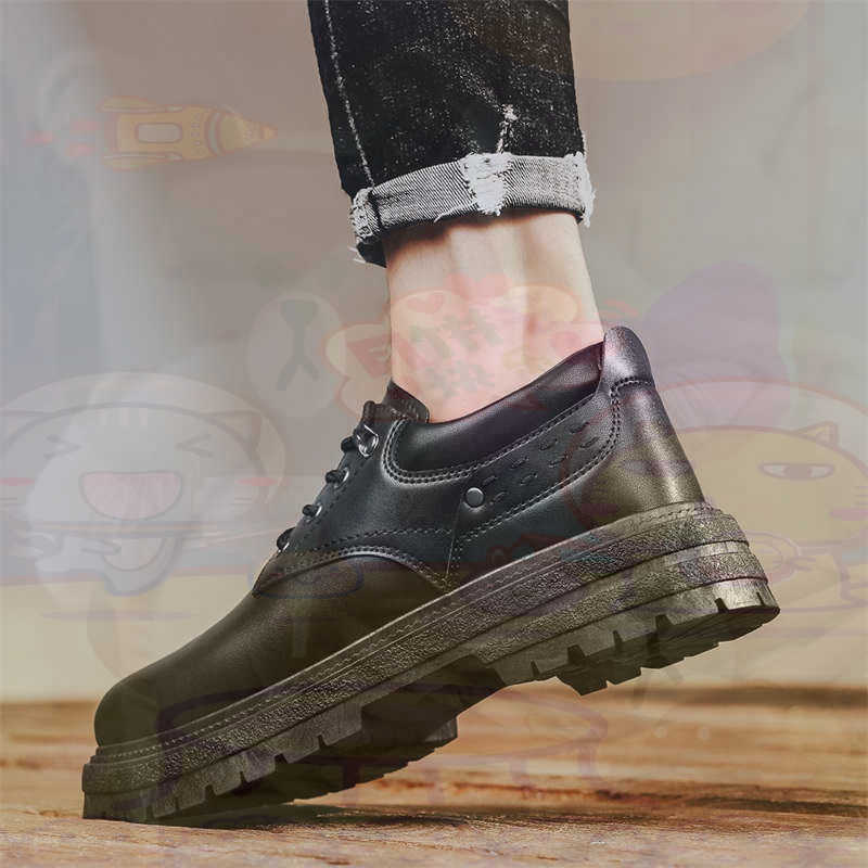 Men Formal Wear Brands - Donker natuurlijk leer Mode-sneakers Tennis Herensneakers