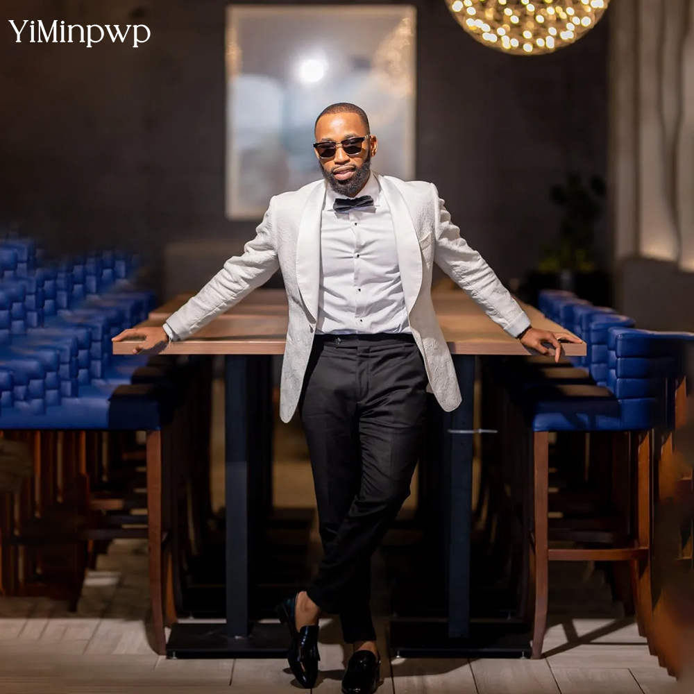 Men Formal Wear Modern - Luxe Witte Mannen Pakken 2 Stuks