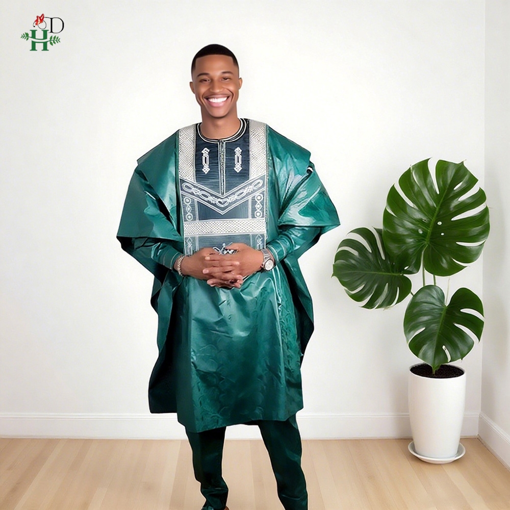 Men'S Formal Wear Attire - Voor Mannen Afrikaanse Traditionele Borduren Slijtage