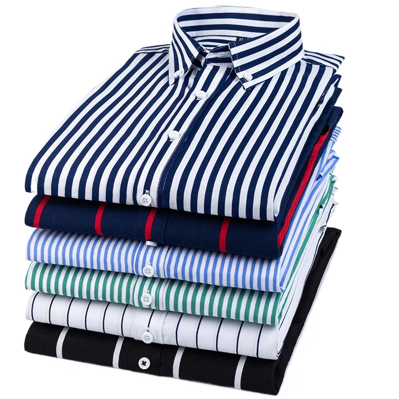 Men Formal Wear Brands - Gloednieuw gestreept overhemd voor heren met