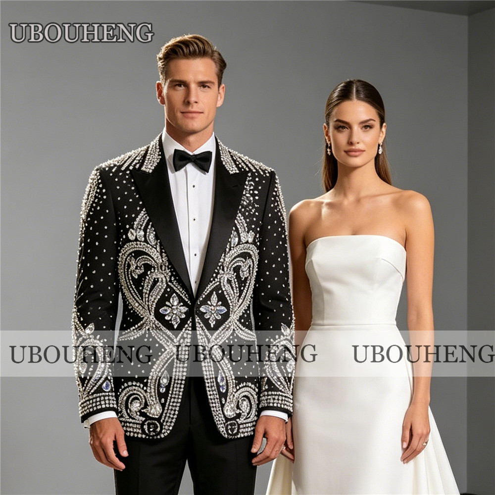 Men'S Formal Wear Attire - Prachtige trouwpak voor mannen, met diamanten