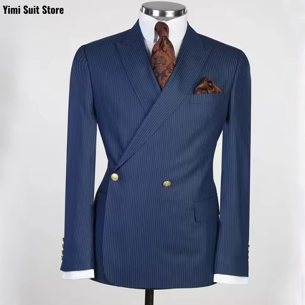 Krijtstreep Mannen Pakken 2 St - Men Formal Wear Modern recensie en prijs