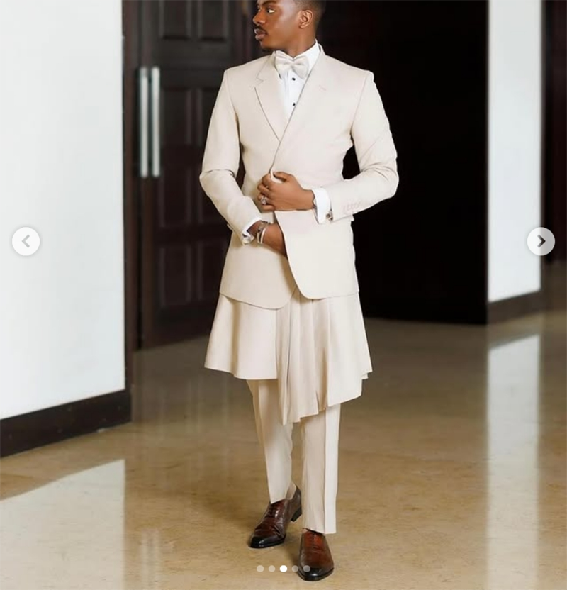 Beige Mannen Pak Set 2-delige  - Arabic Formal Wear Men recensie en prijs
