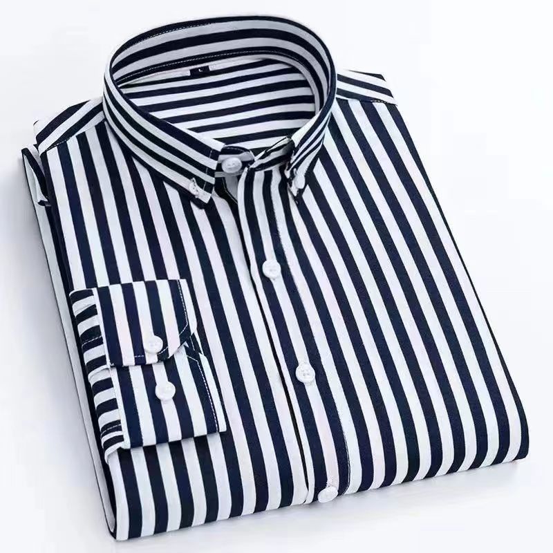 Gloednieuw gestreept overhemd  - Men Formal Wear Brands recensie en prijs