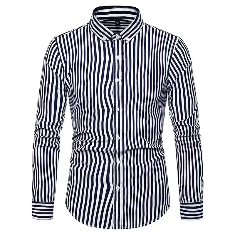 Gloednieuw gestreept overhemd  - Men Formal Wear Brands recensie en prijs