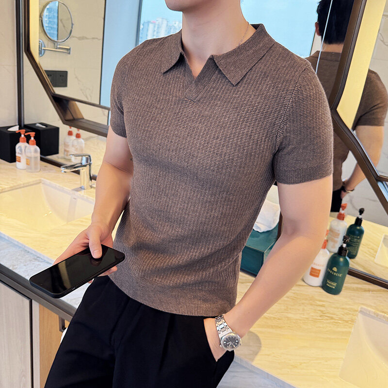 Heren slim fit polokraag jacqu - Men Formal Wear Modern recensie en prijs