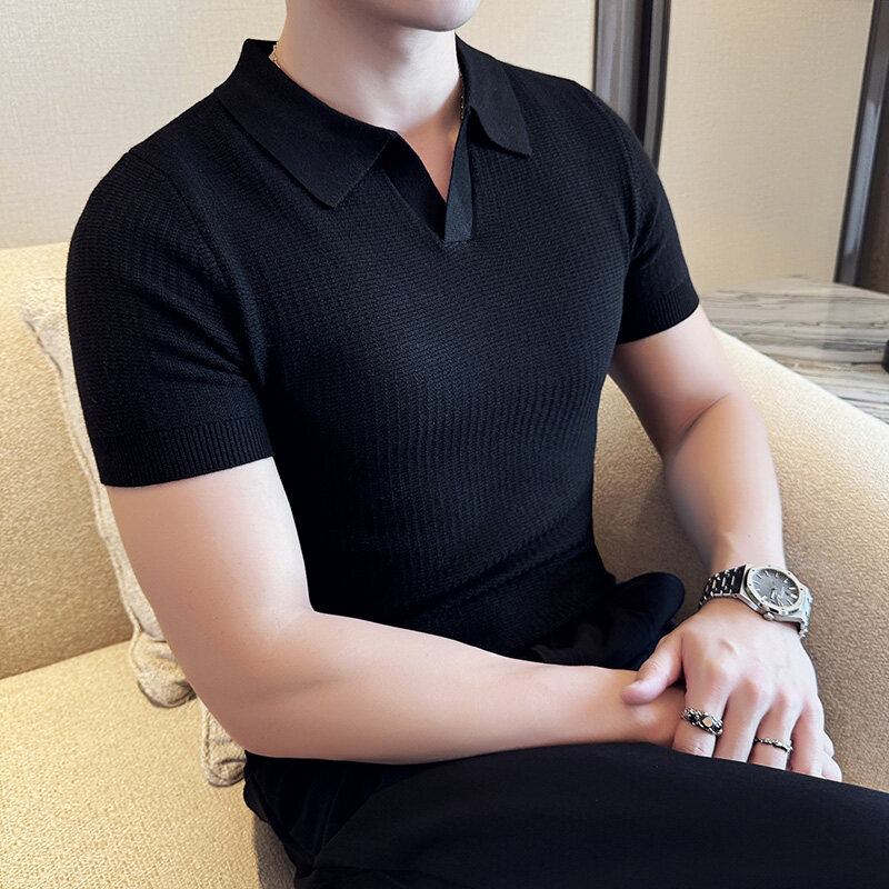 Heren slim fit polokraag jacqu - Men Formal Wear Modern recensie en prijs