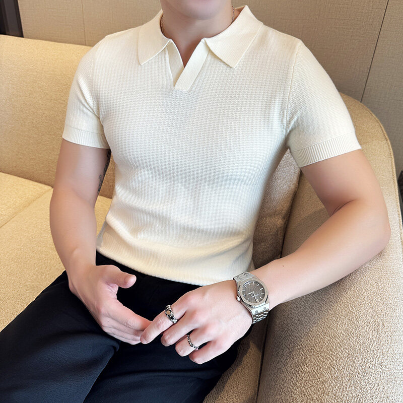 Heren slim fit polokraag jacqu - Men Formal Wear Modern recensie en prijs