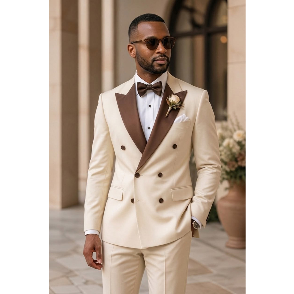 Heren Double Breasted Smokingp - Men Formal Wear Modern recensie en prijs